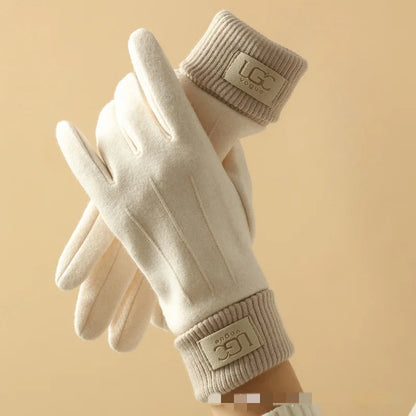 Cashmere wool blend touchscreen gloves