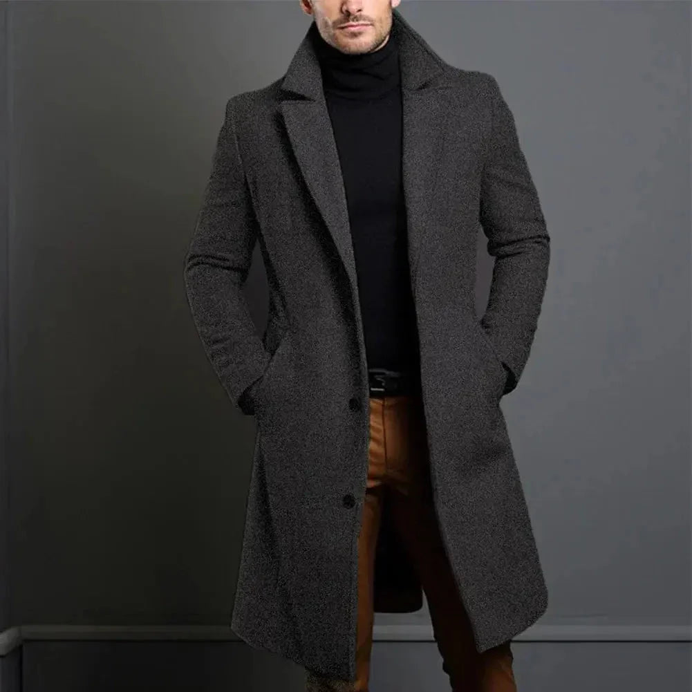 Hudson wool blend overcoat in gray