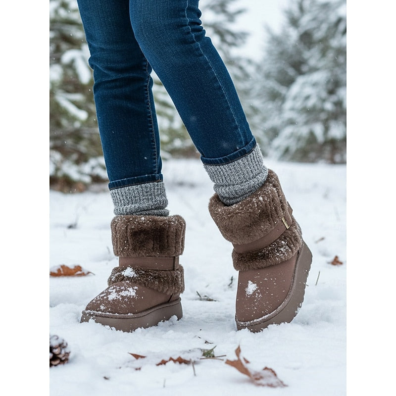 Cozy Fur-Trimmed Snow Boots with Grippy Sole – view 5