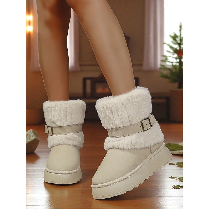 Cozy Fur-Trimmed Snow Boots with Grippy Sole – view 6