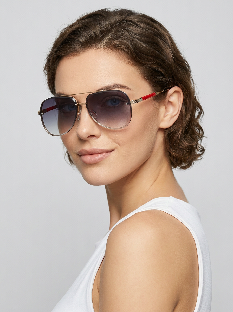 blue Classic Aviator Sunglasses