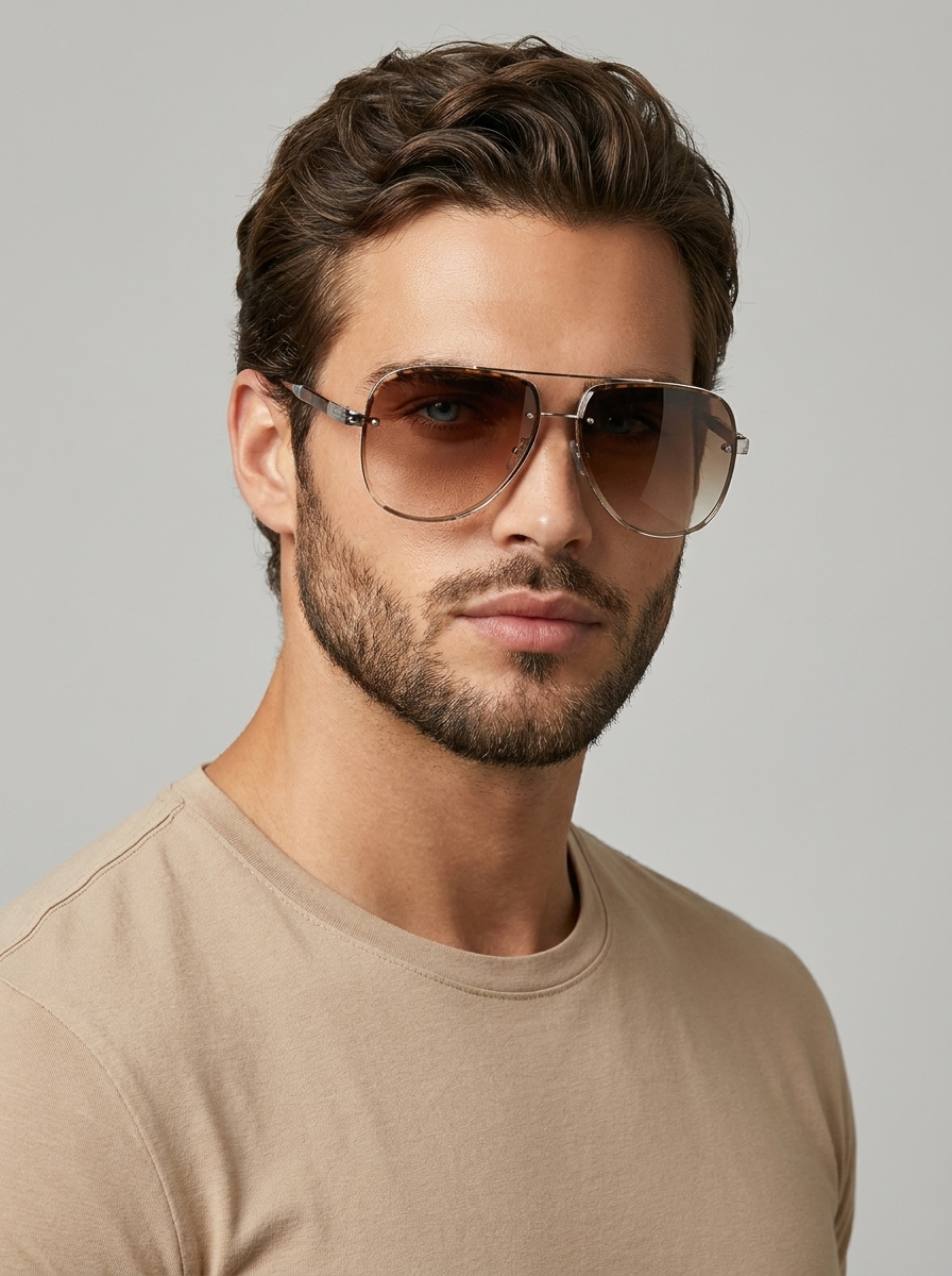 blue Classic Aviator Sunglasses