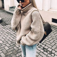 Daisy | Women's Oversized Chunky Knit Turtleneck Winter Sweater