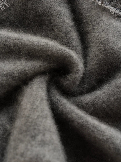 Women's cashmere cardigan with lace details