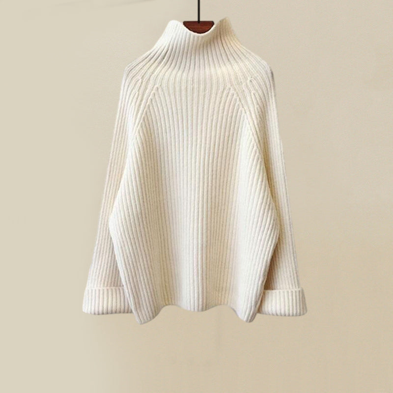 Women's three piece knit set with turtleneck sweater, vest and pants