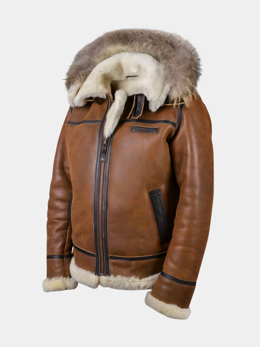Hooded Oversized Bomber Jacket with Wrap and Zip Front