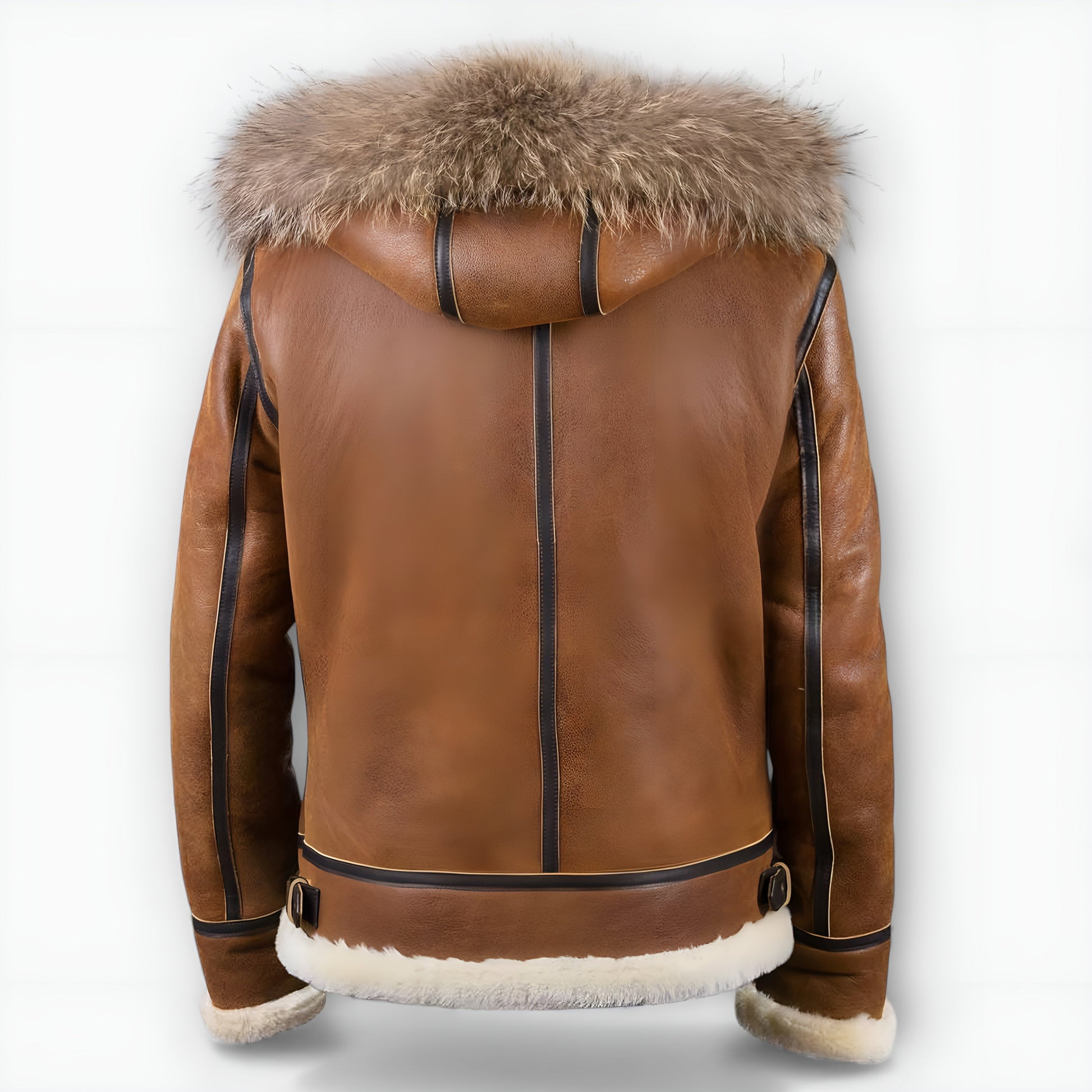 Hooded Oversized Bomber Jacket with Wrap and Zip Front – view 2