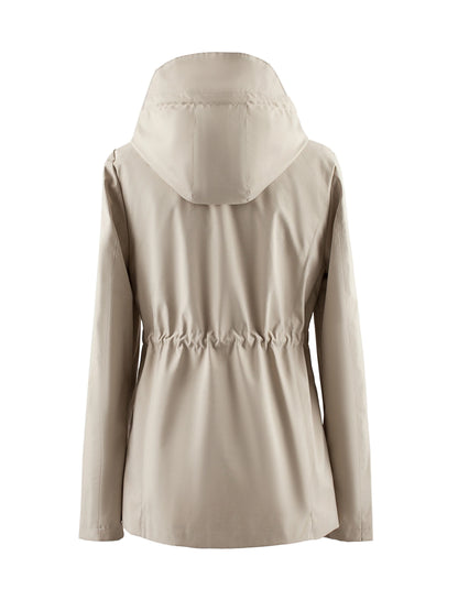 Women's Hooded Drawstring Jacket, Fall Weather Layer