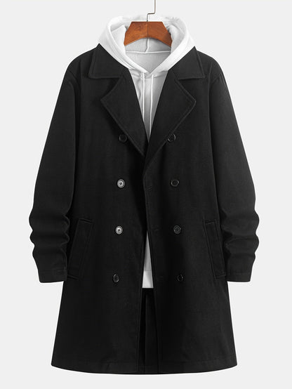 Men's Structured Double-Breasted Overcoat – view 3