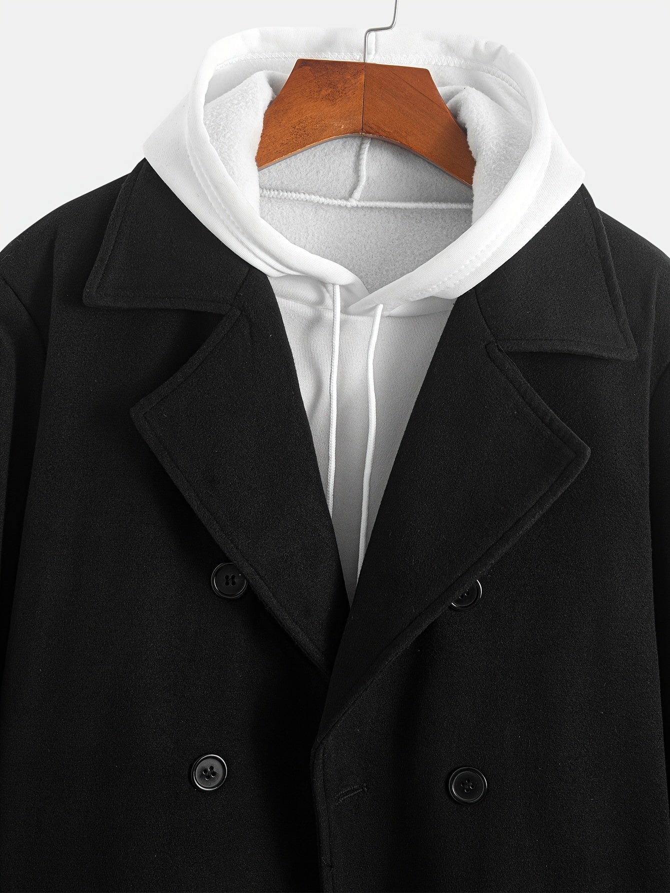 Men's Structured Double-Breasted Overcoat – view 4
