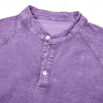 Men's Vintage Wash Raglan Henley Shirt – view 2