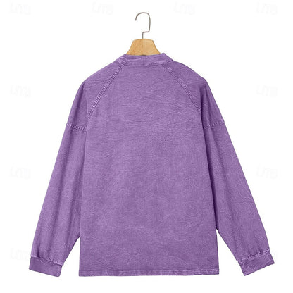 Men's Vintage Wash Raglan Henley Shirt – view 6