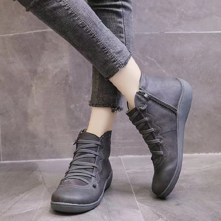 Women's ankle boots with side zipper