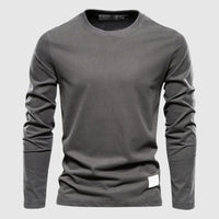 Isaac | Men's Cotton Crewneck Long Sleeve Shirt with Soft Breathable Finish
