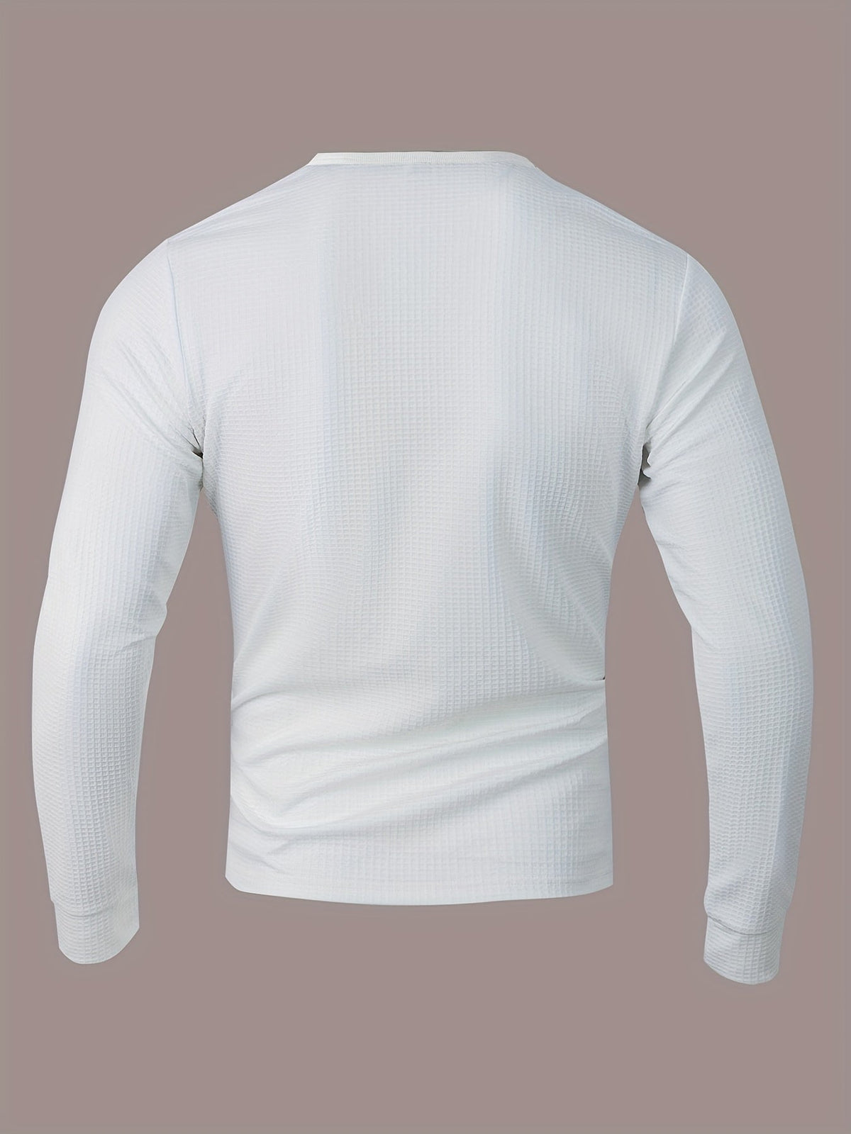 Men's Textured Henley with Contrast Detail – view 2