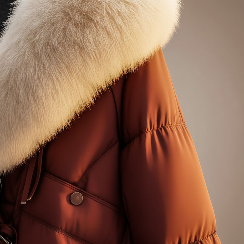 Women's dress coat in red brown