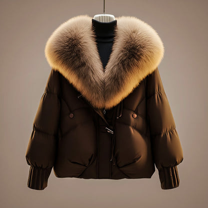 Women's dress coat in coffee brown