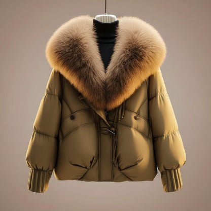 Women's dress coat in khaki
