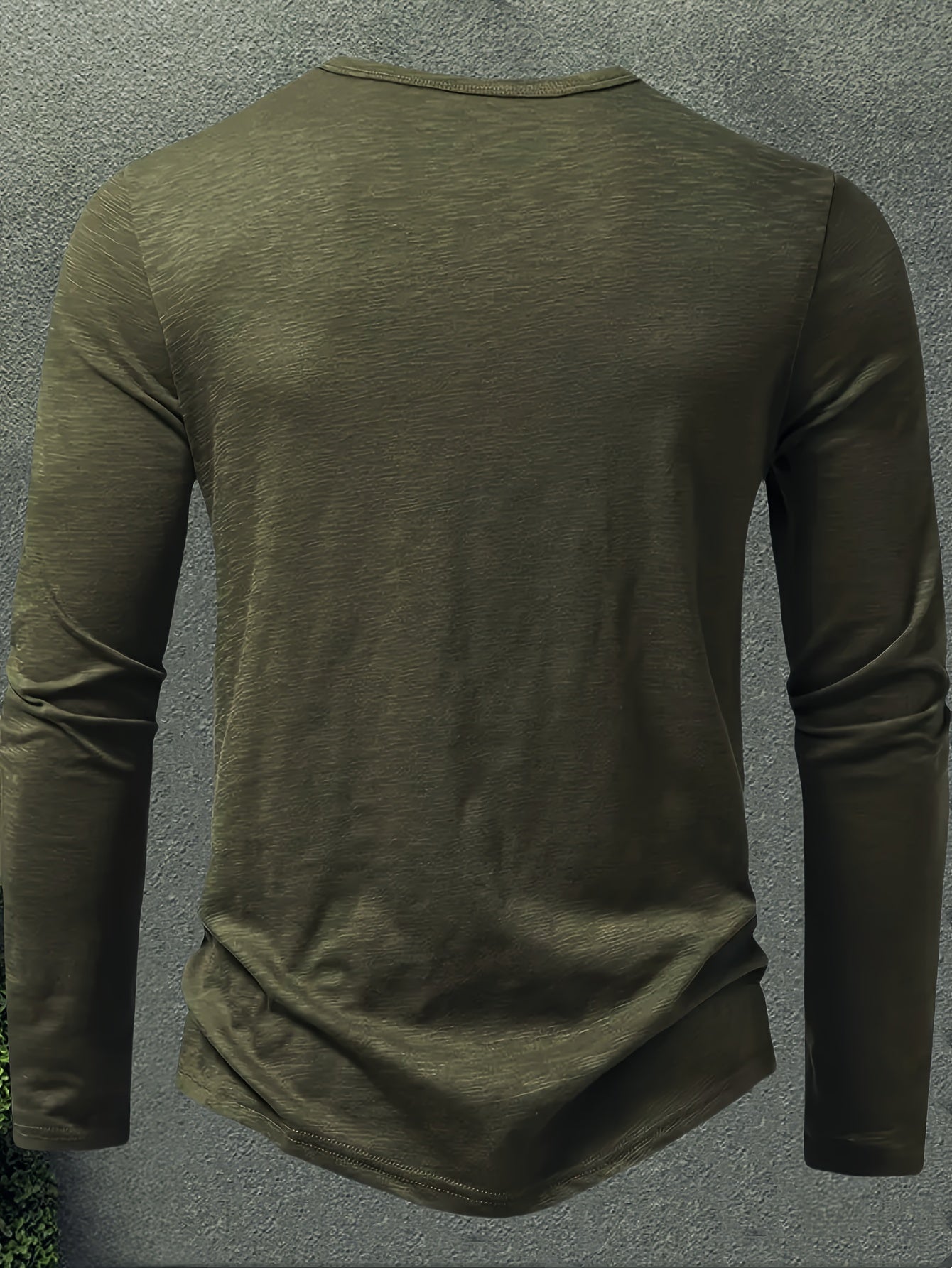 Men's Stand-Collar Button-Placket Henley