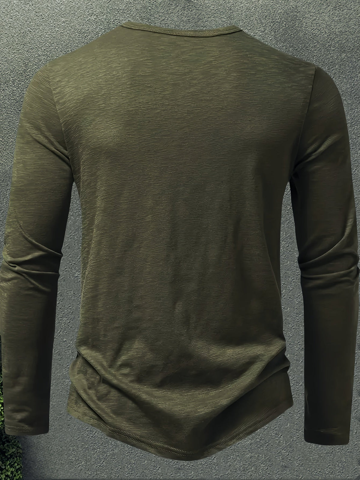 Men's Stand-Collar Button-Placket Henley
