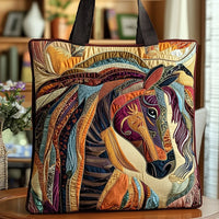 Danielle | Multicolor Horse Print Canvas Tote Bag