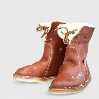 Women's cushioned comfort boots in red