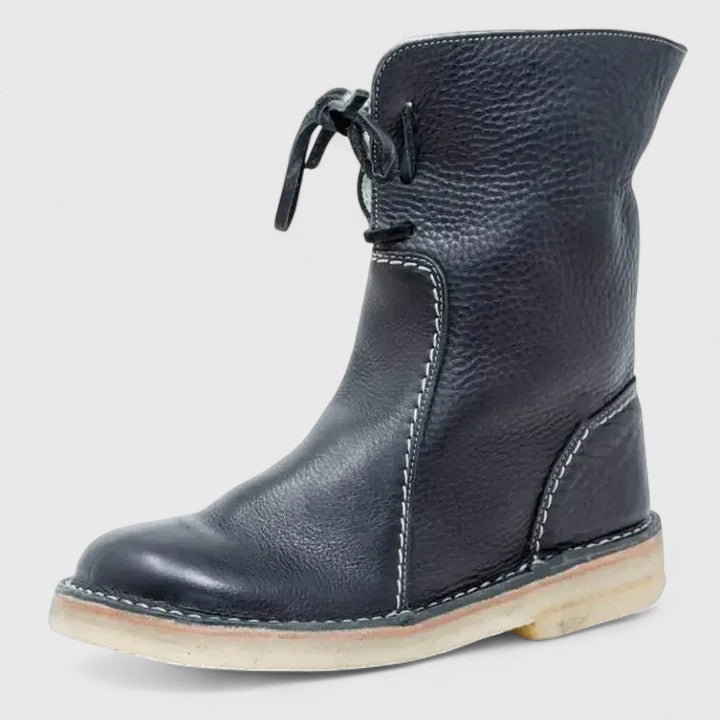Women's cushioned comfort boots in black