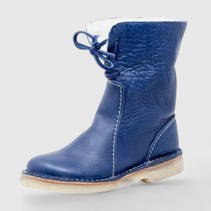 Women's cushioned comfort boots in blue