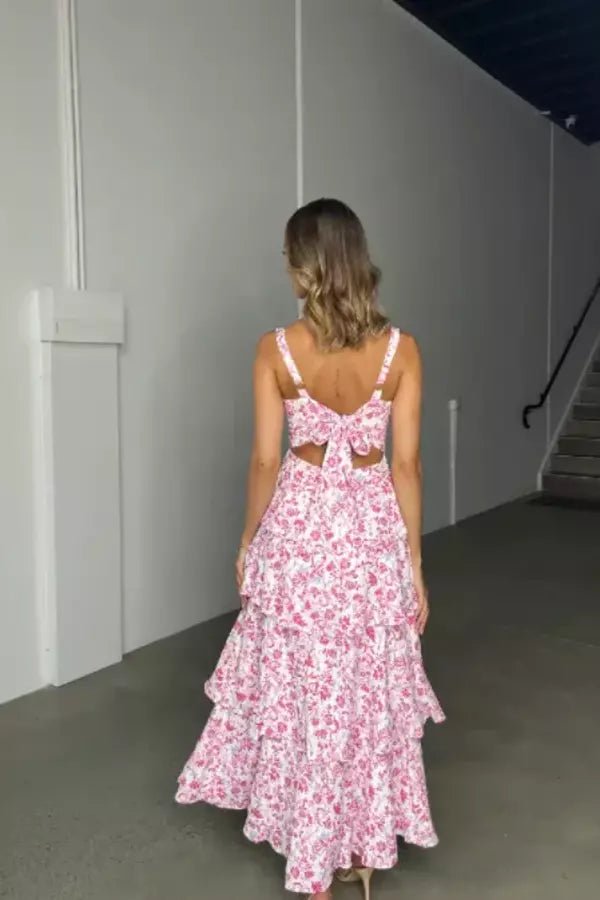 Diana | Maxi Dress Floral Ruffle Wedding Guest 4