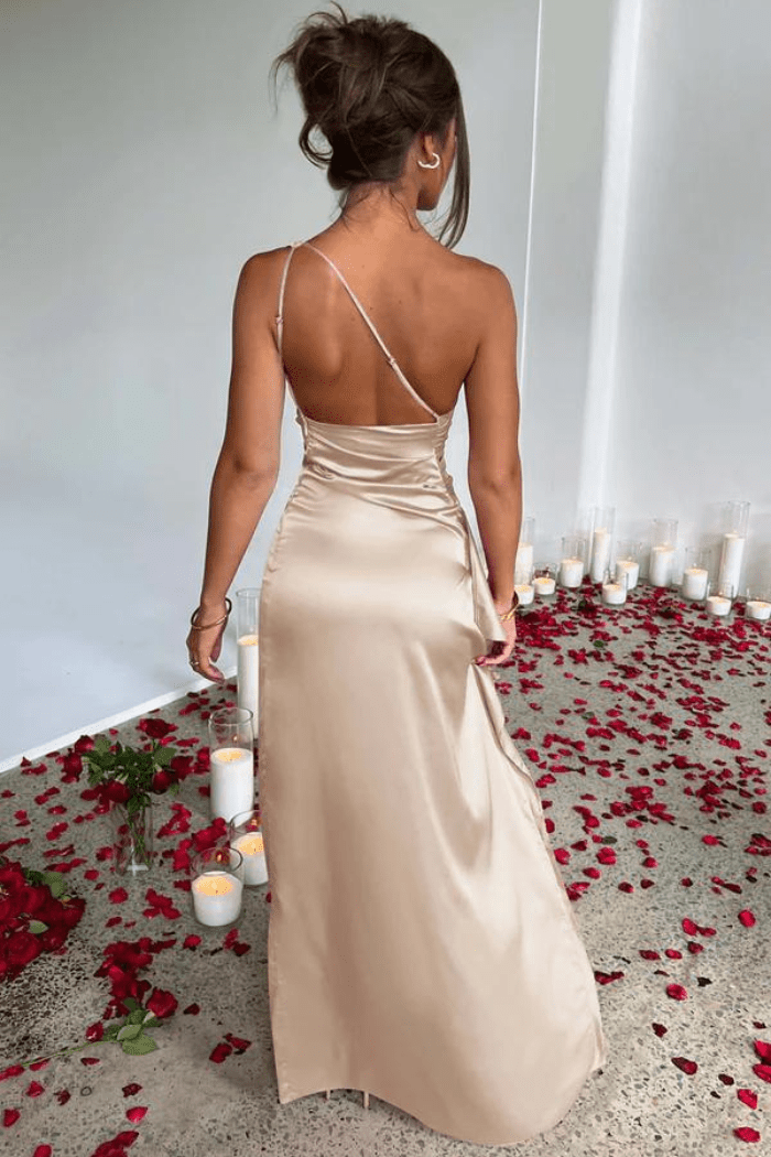 Diana | Maxi Dress One Shoulder Thigh High Split 5