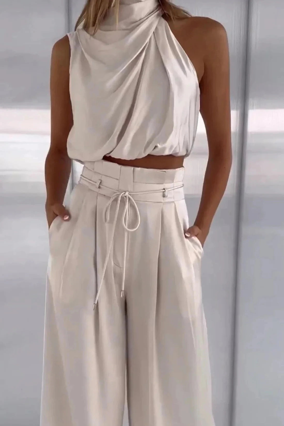 Diana | Women's Set V Neck Sleeveless Loungewear 1