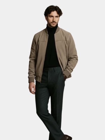 Sculpted Longline Tailored Bomber Jacket with Button Front – view 2