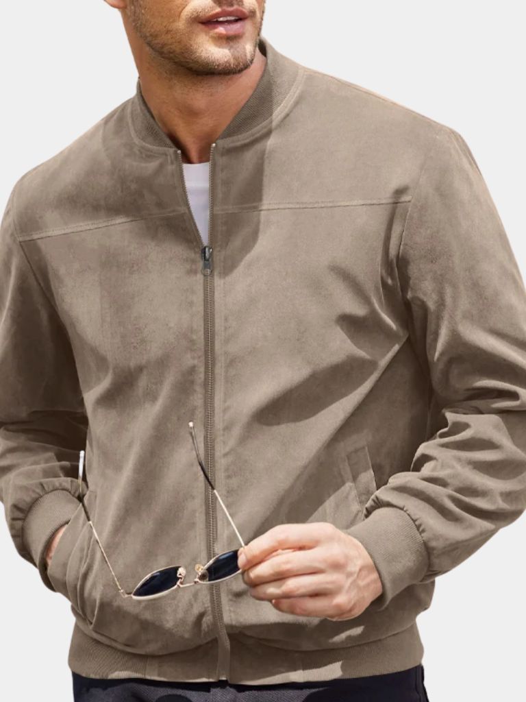 Sculpted Longline Tailored Bomber Jacket with Button Front – view 4