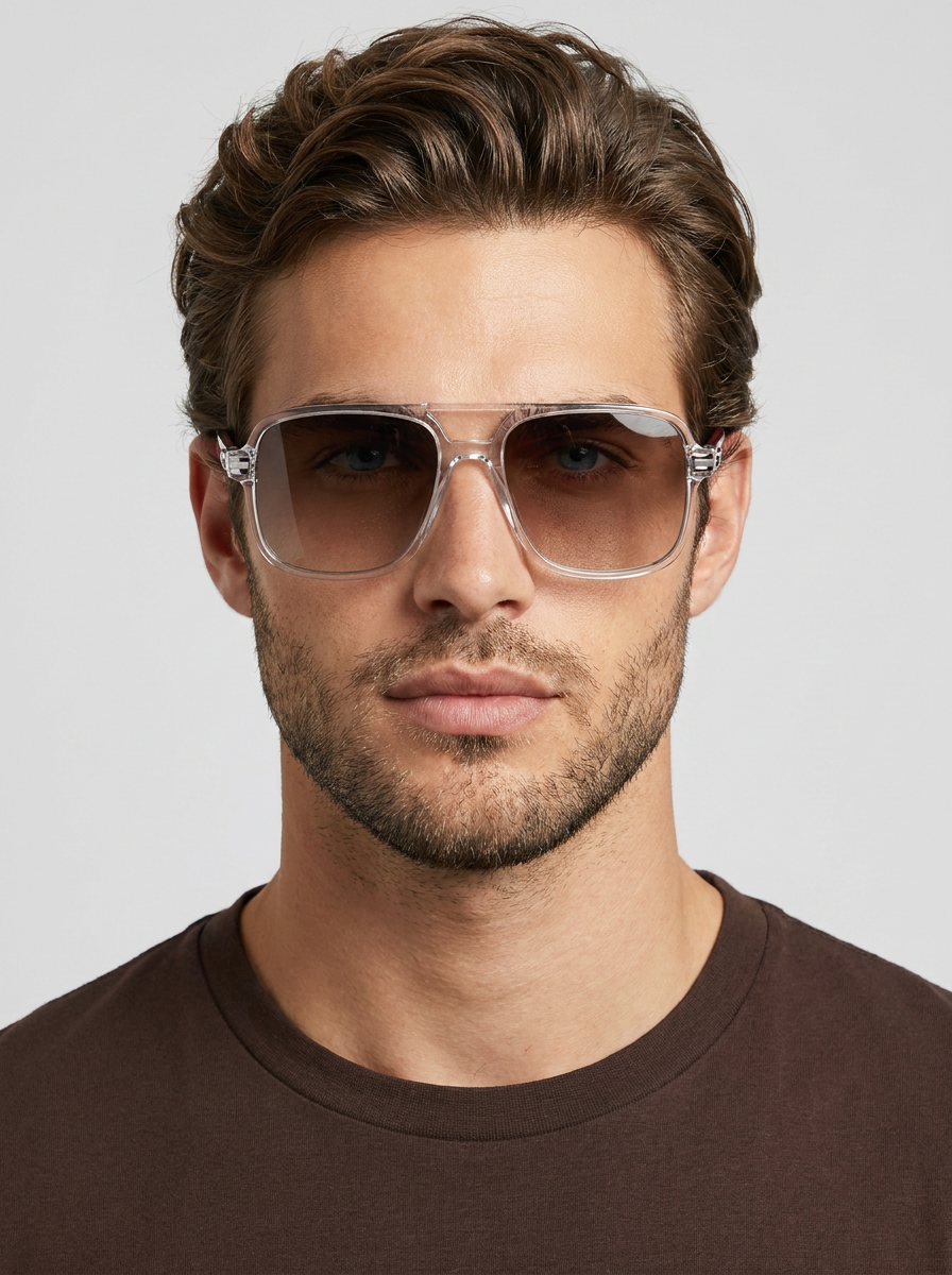 Men's blue Square Sunglasses