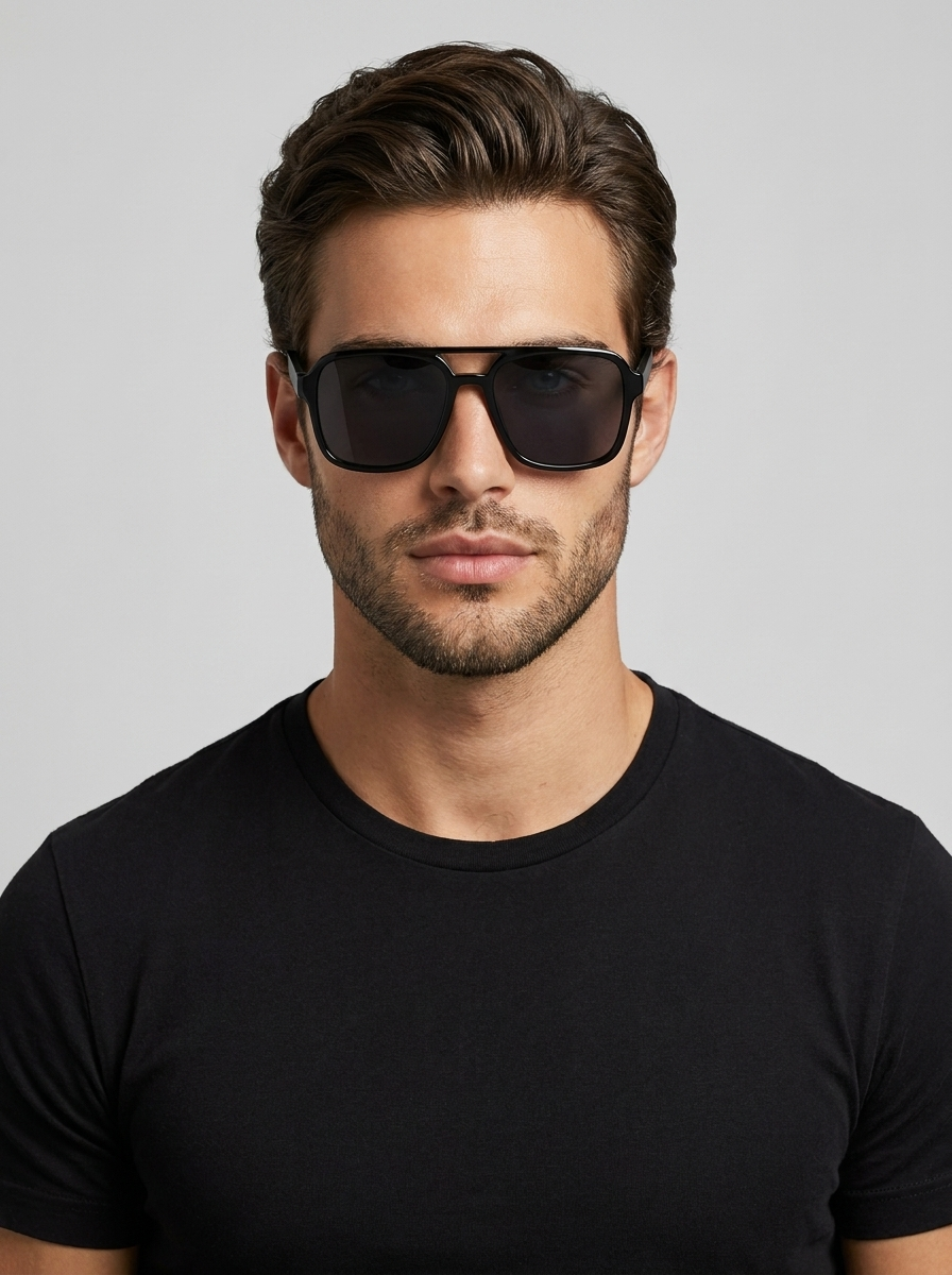 Men's blue Square Sunglasses