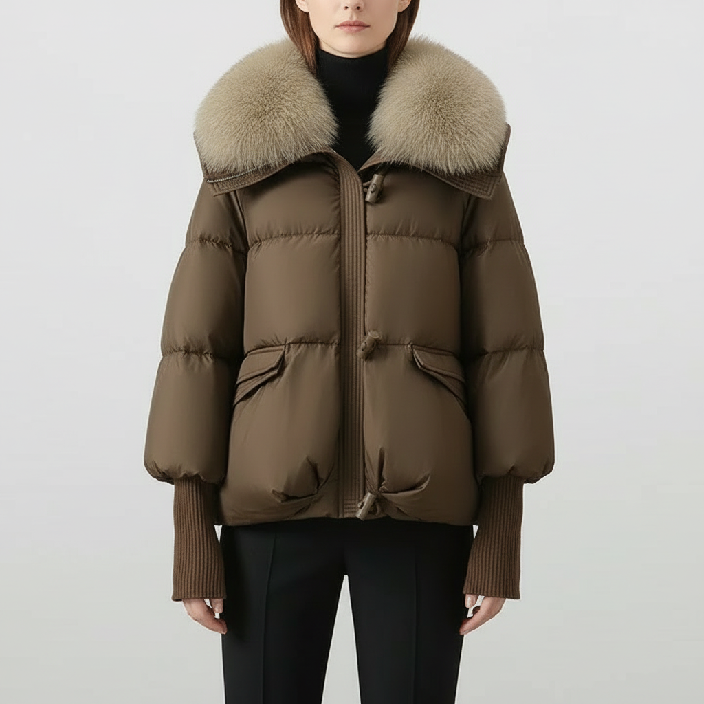 Women's winter jacket in brown