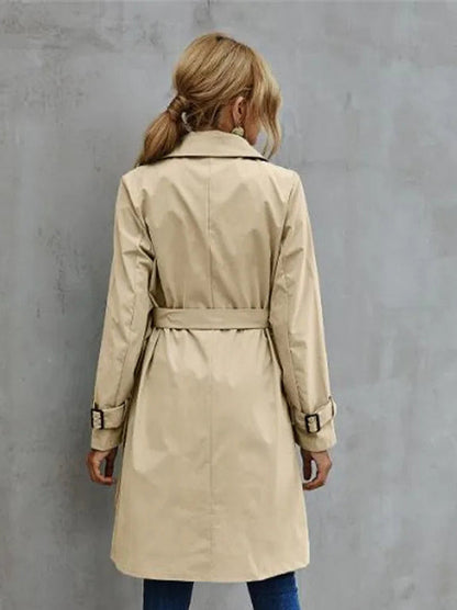 Belted Double-Breasted Trench Coat