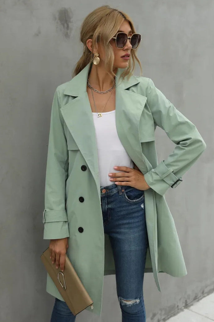 Belted Double-Breasted Trench Coat – view 2