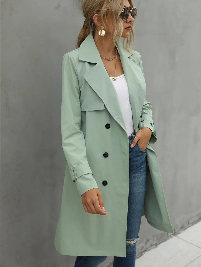 Belted Double-Breasted Trench Coat – view 3