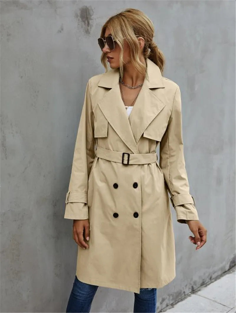 Belted Double-Breasted Trench Coat – view 4