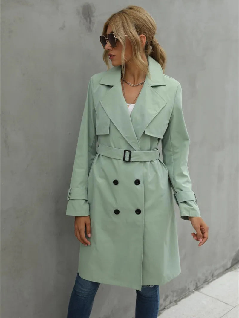 Belted Double-Breasted Trench Coat – view 5