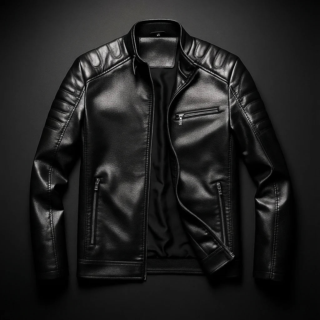 Maria leather jacket, pocket detail