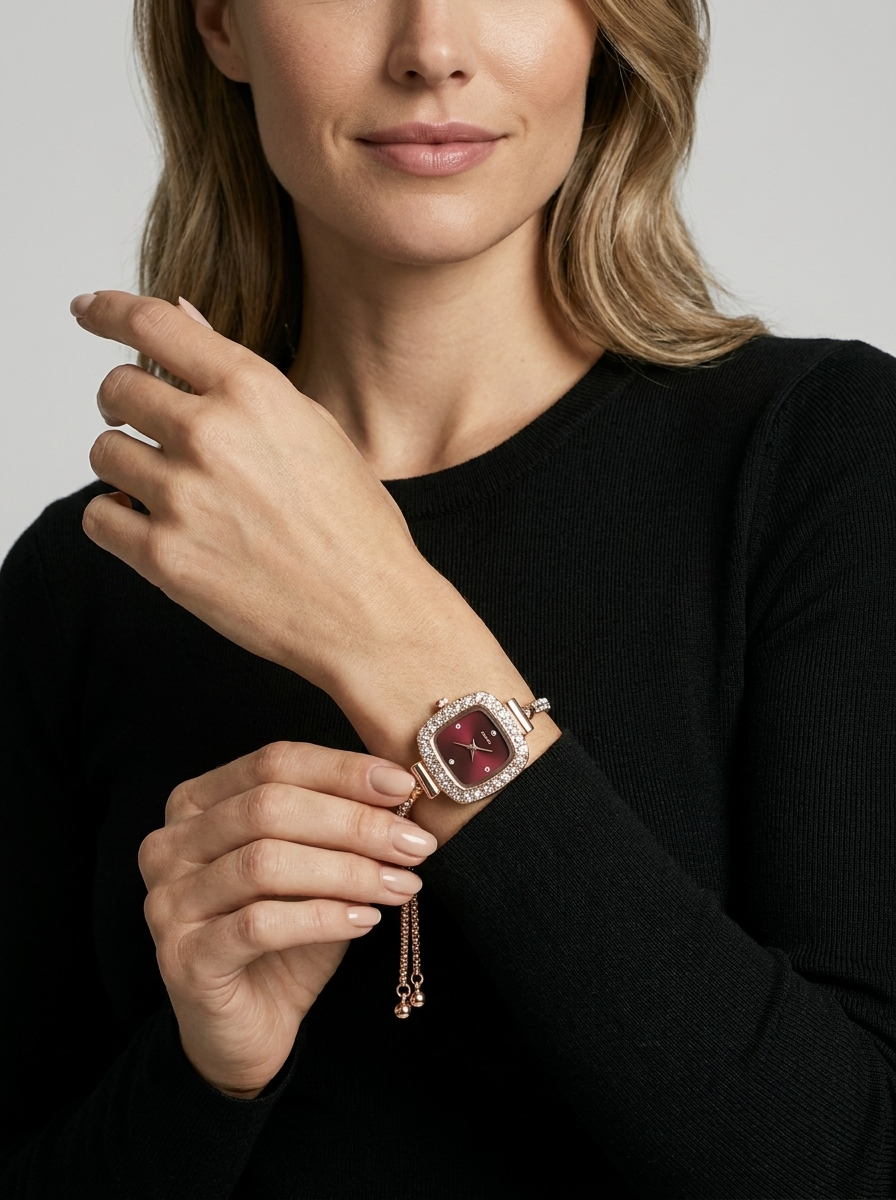 Women's silver Crystal Watch