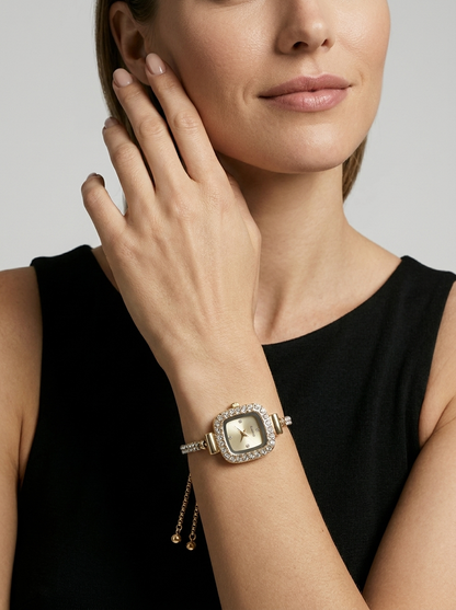 Women's silver Crystal Watch