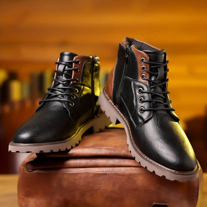 Men's Rugged Lace-Up Ankle Boots