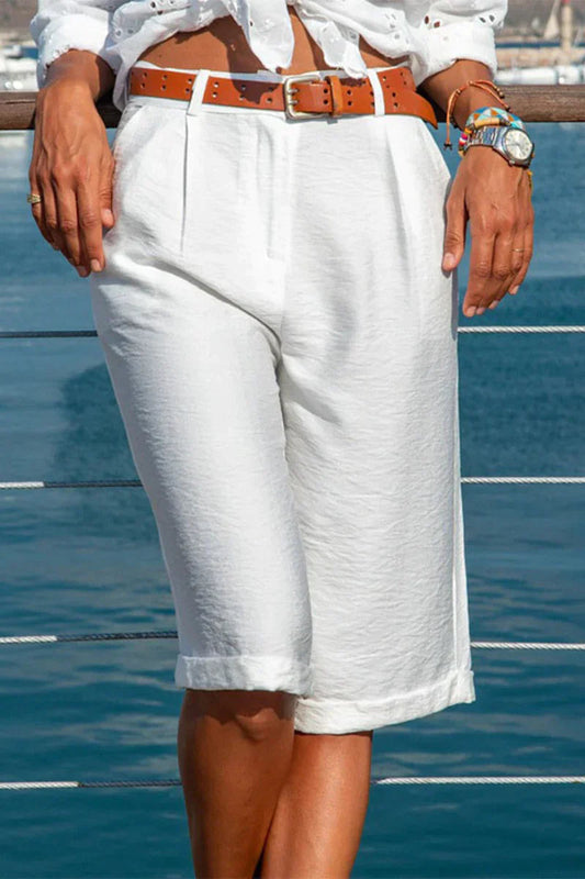 Effortless Knee-Length Mens Shorts With Classic Fit 0