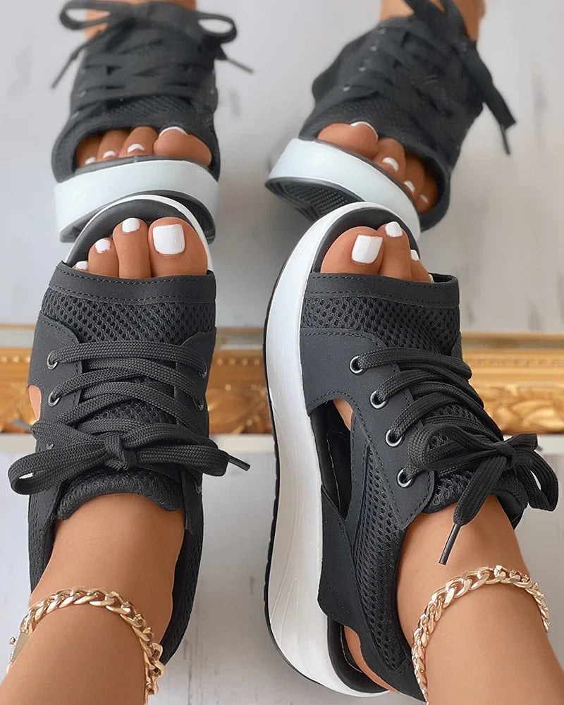 Effortless Lace-Up Sandals For Women 2