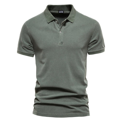 Effortless Mens Polo Shirt V-Neck Slim Fit 0