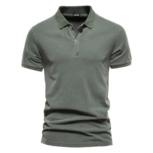Effortless Mens Polo Shirt V-Neck Slim Fit 0
