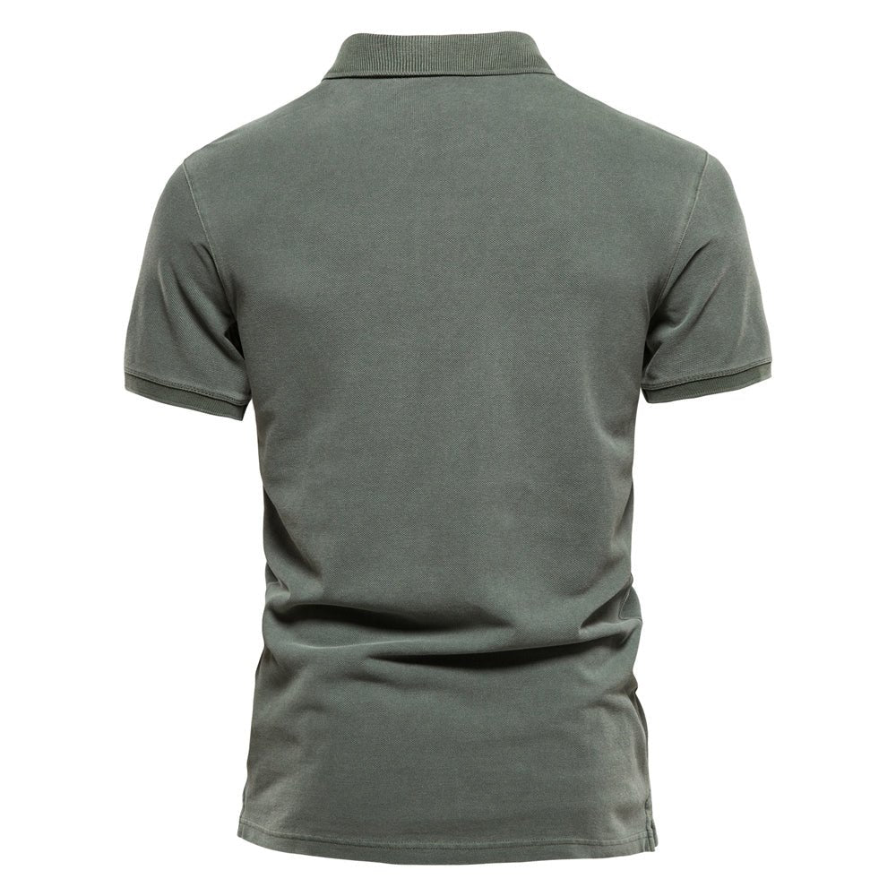Effortless Mens Polo Shirt V-Neck Slim Fit 1